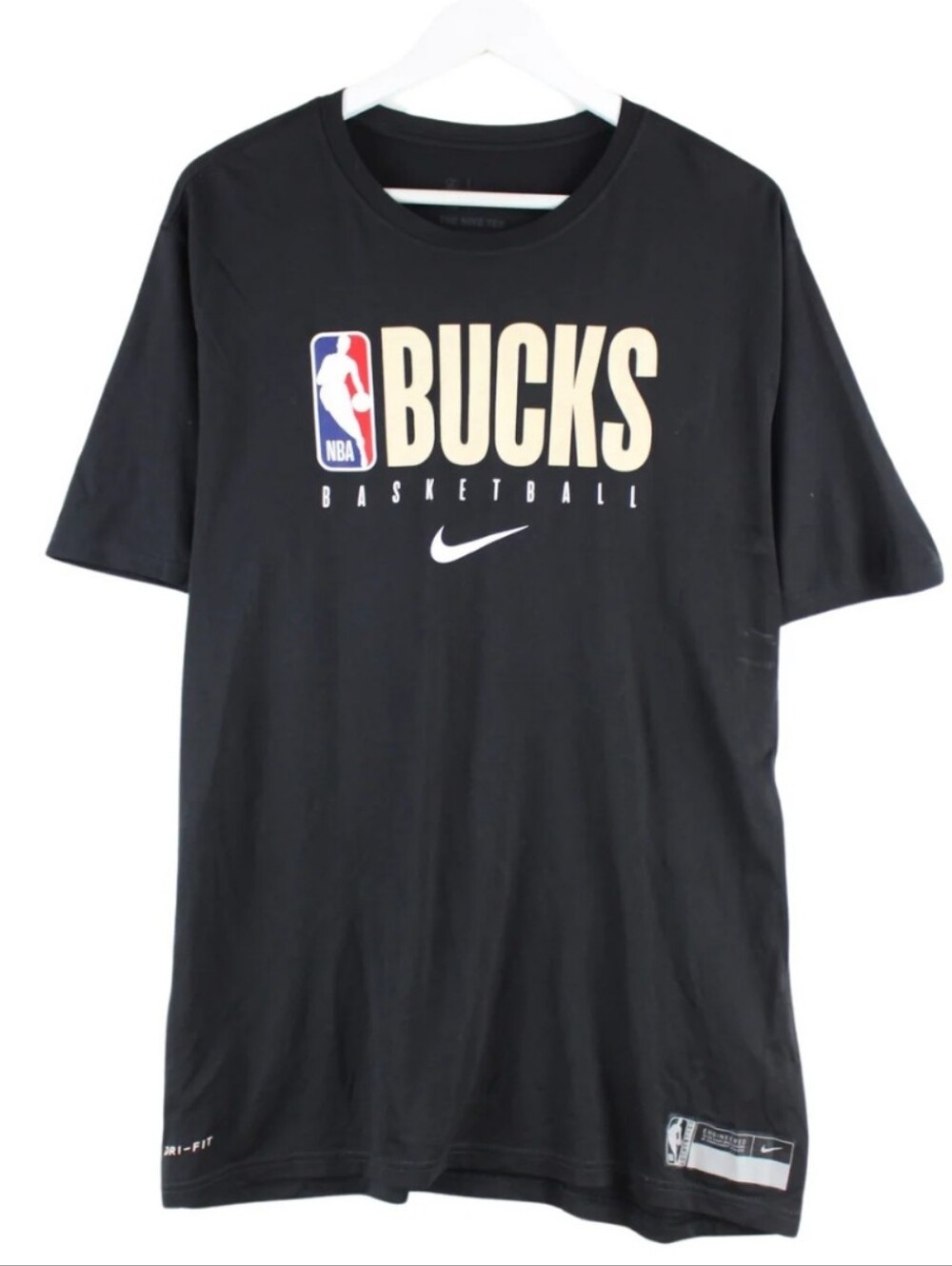 Nike NBA Bucks Black Graphic Tee